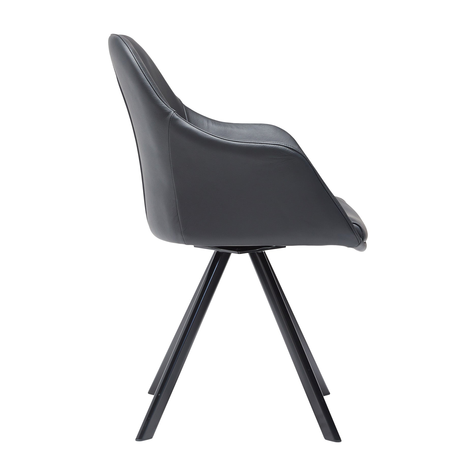 New Age spisebordsstol læder m. drejeben